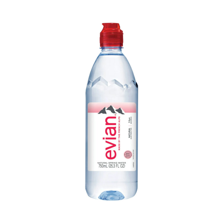 Evian Natural Spring Water Bottles 750ml x 12