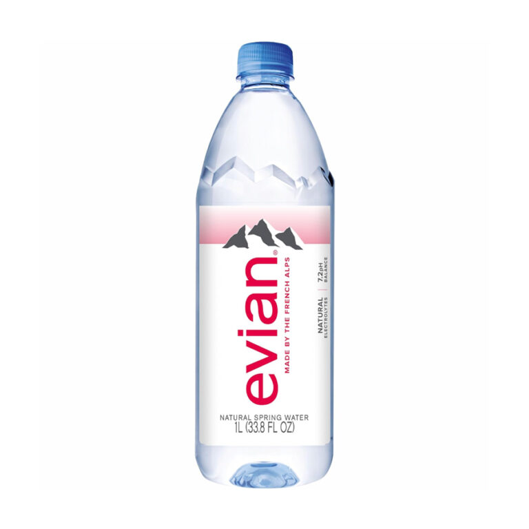 Evian Natural Spring Water Bottles 1L x 12