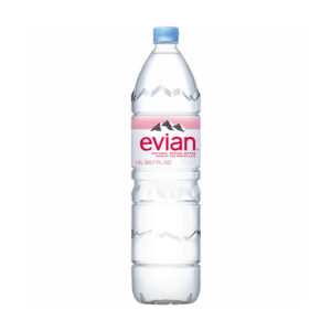 Evian Natural Spring Water Bottles 1.5L x 12
