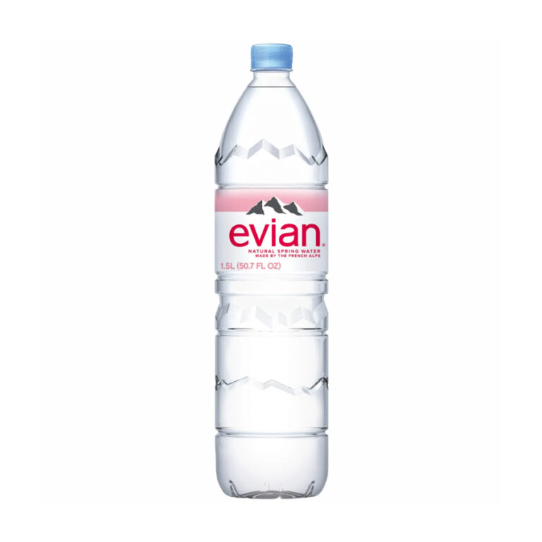 Evian Natural Spring Water Bottles 1.5L x 12