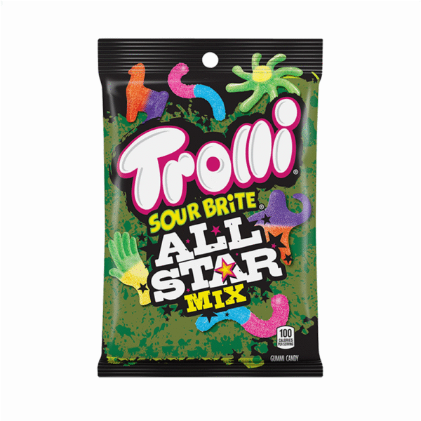 Trolli Sour Brite All Star Mix Peg Bag 4.25oz 12ct