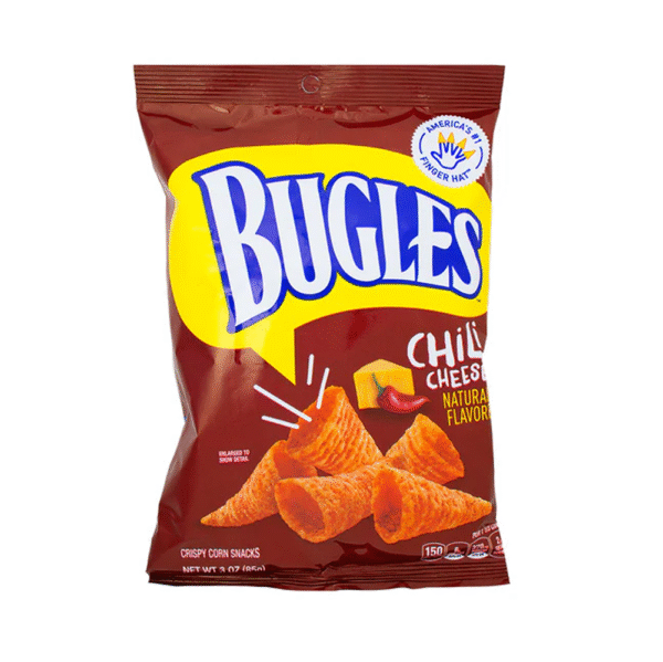 Bugles Corn Snacks, Chili Cheese, 3oz, 6ct