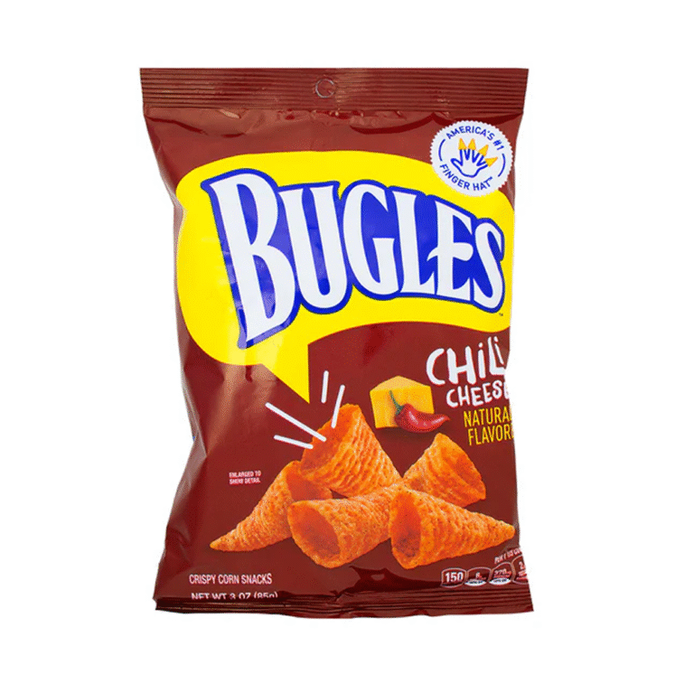 Bugles Corn Snacks, Chili Cheese, 3oz, 6ct
