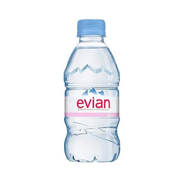 Evian Natural Spring Water Bottles 330ml x 24