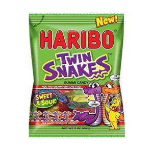 HARIBO Twin Snakes Gummy Candy - 5oz 12ct