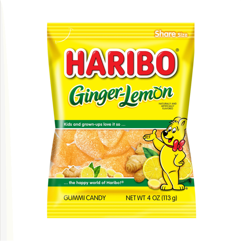 Haribo Ginger Lemon Peg Bag – 4oz 12ct