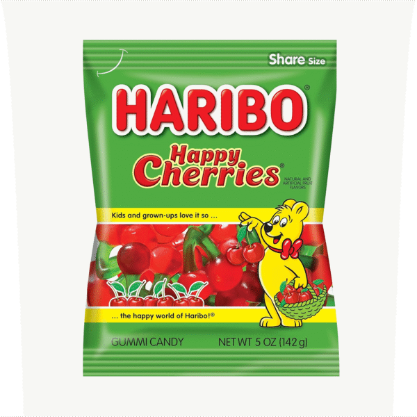 Haribo Happy Cherries Peg Bag - 5oz 12ct