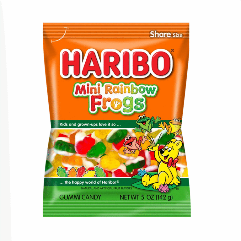 Haribo Mini Rainbow Frogs Peg Bag – 5oz 12ct