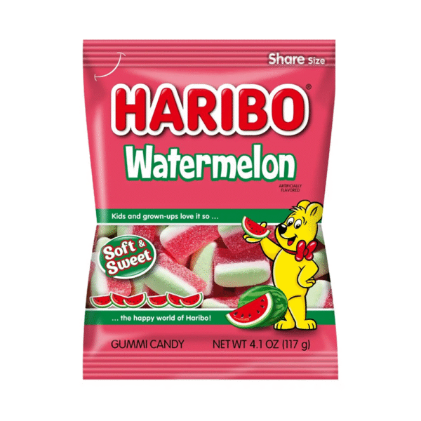 Haribo Watermelon Soft & Sweet Peg Bag - 4.1oz 12ct