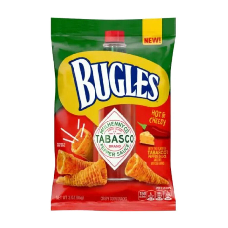 Bugles Tabasco Hot & Cheesy Snacks – 3oz 6ct