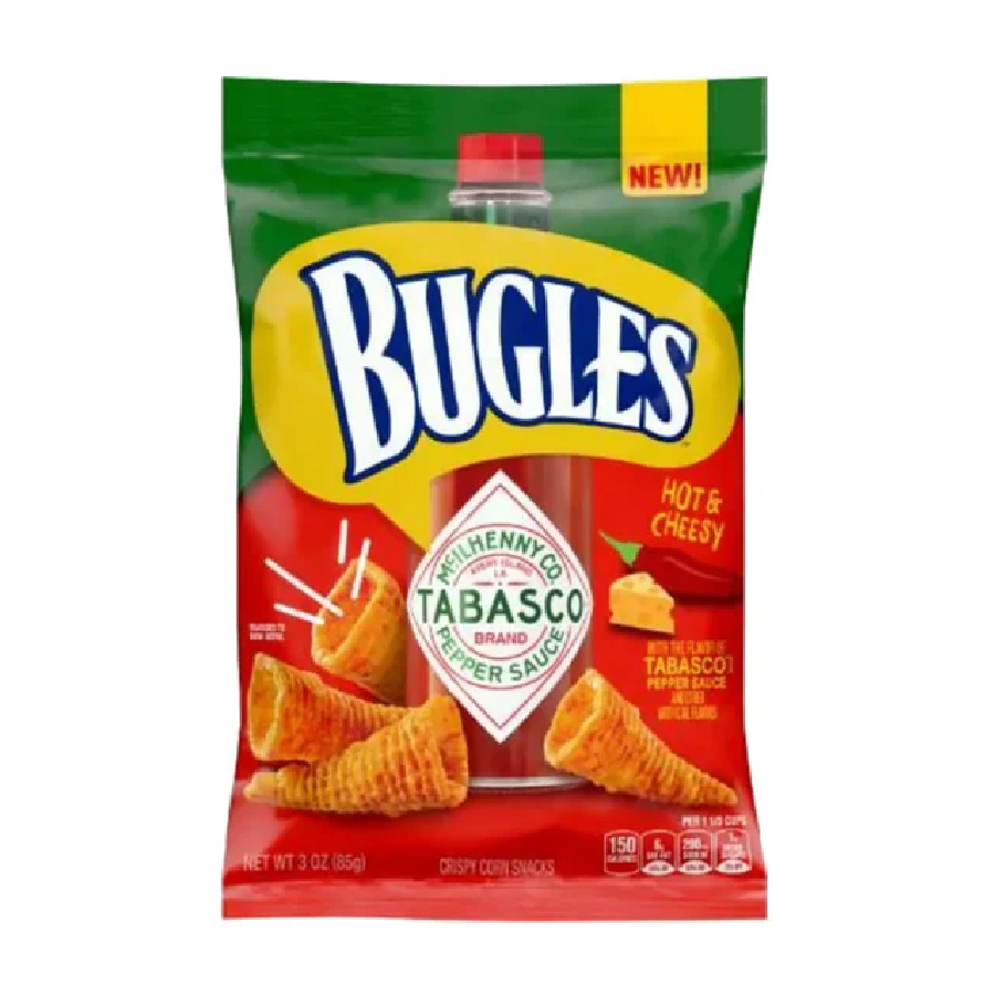 Bugles Tabasco Hot & Cheesy Snacks – 3oz 6ct