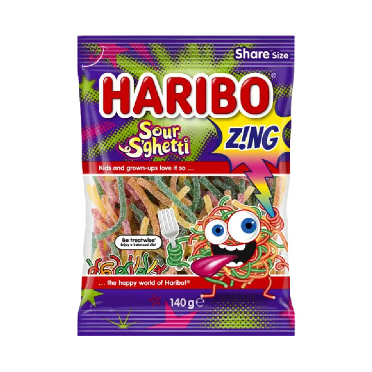 HARIBO Sour S’ghetti Gummi Candy – 140g 12ct