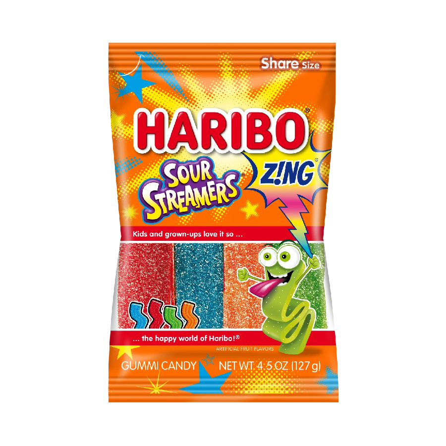 HARIBO Sour Streamers Gummi Candy – 4.5oz 12ct