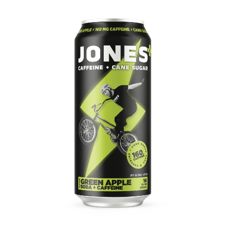 Jones Green Apple (Soda + Caffeine) 16oz X 12ct