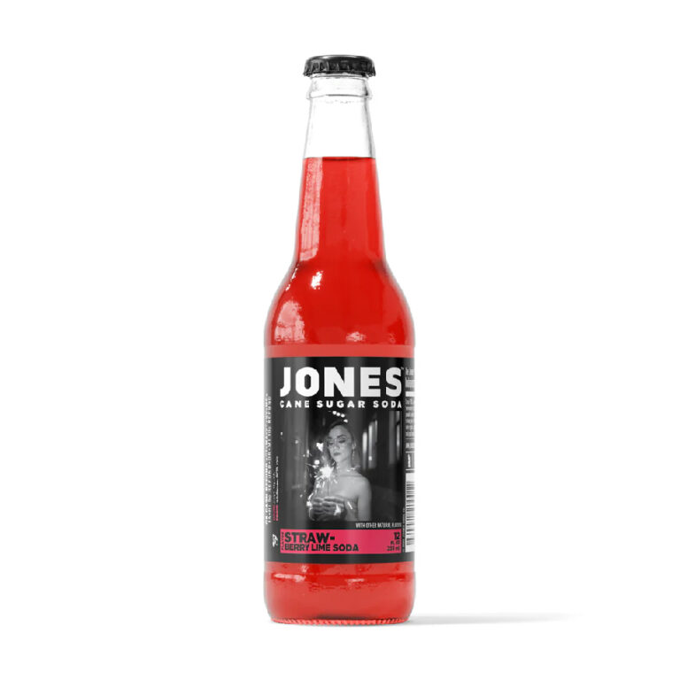 Jones Strawberry Lime Soda 355ml X 12ct (Cane Sugar Soda)