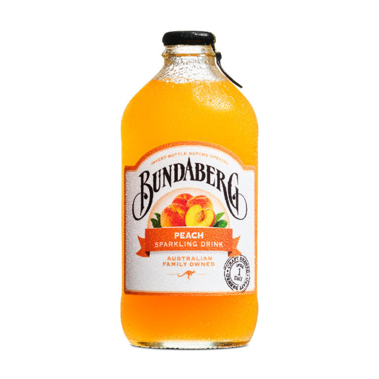 Bundaberg Peach Sparkling Drink 12.7 Oz X 24 Bottles