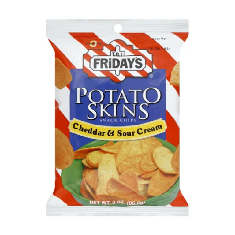 TGI Fridays Cheddar & Sour Cream (Potato Skins Snack Chips) – 3oz 6Pack