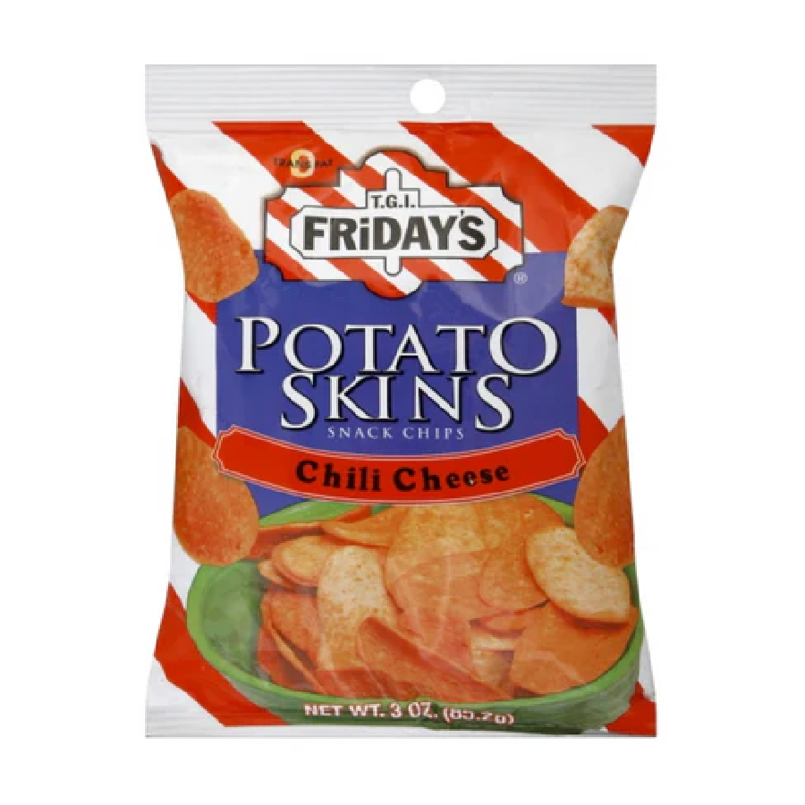 TGI Fridays Chili Cheese (Potato Skins Snack Chips) – 3oz 6Pack