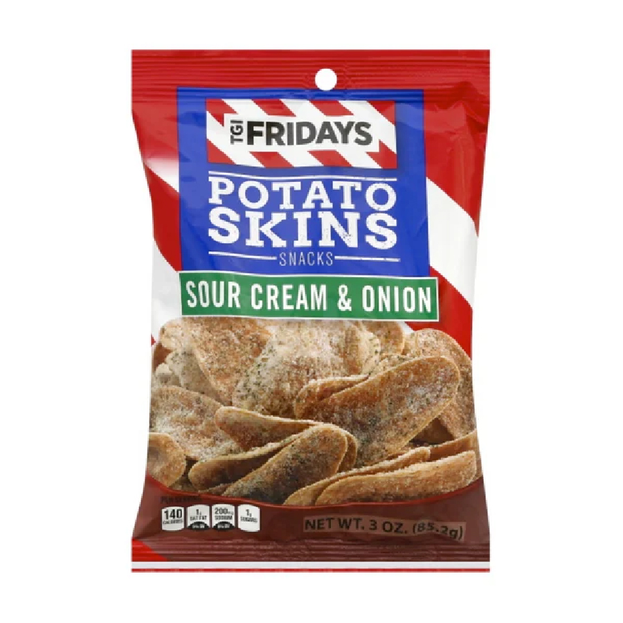 TGI Fridays Sour Cream & Onion (Potato Skins Snacks) – 3oz 6Pack