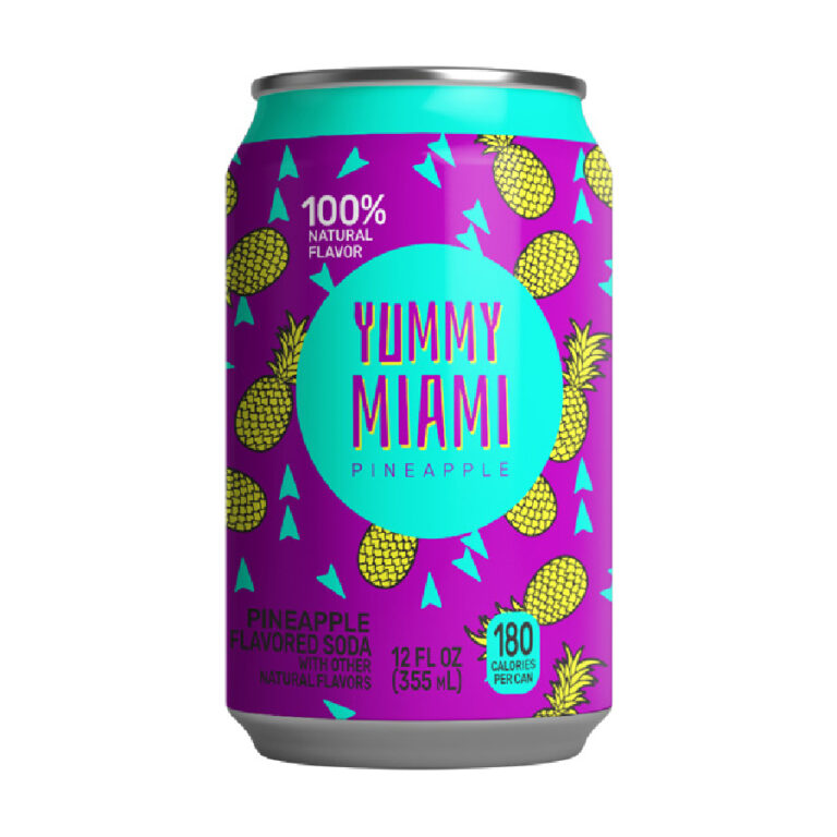 Yummy Miami Pineapple Soda 355ml x 12 Cans