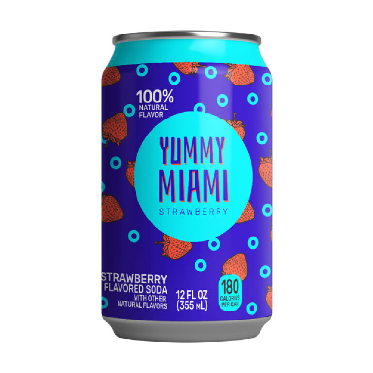 Yummy Miami Strawberry Soda 355ml x 12 Cans