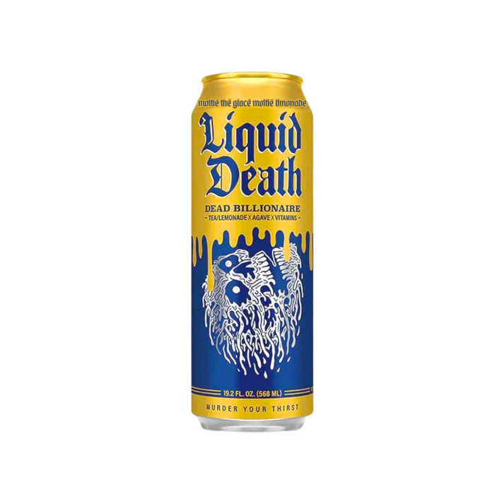 Liquid Death Iced Tea Dead Billionaire 19.8oz – 24 Pack