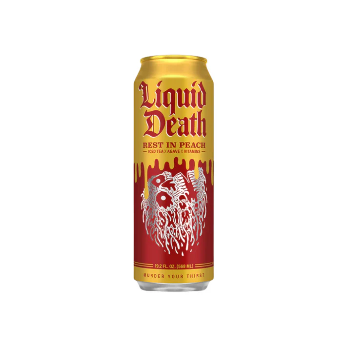 Liquid Death Iced Tea Rest in Peach 19.8oz – 24 Pack