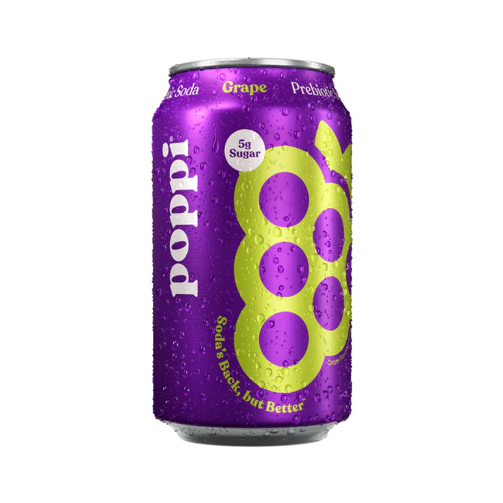 Poppi Grape Can 12 Oz – 12 Pack