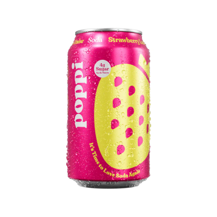 Poppi Strawberry Lemon Can 12 Oz – 12 Pack