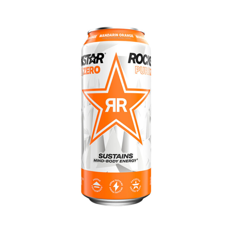 Rockstar Energy Drink Pure Zero Mandarin  473ml x 12 Cans