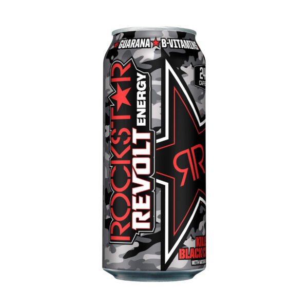 Rockstar Energy Drink Revolt Killer Black Cherry  473ml x 12 Cans