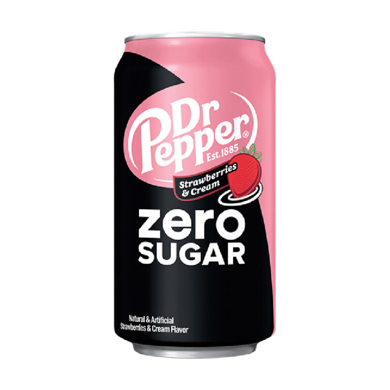 Dr Pepper Strawberries & Cream Zero Sugar Soda 355ml X 12 Cans