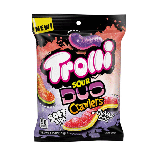 Trolli Sour Duo Crawlers Peg Bag 4.25oz 12ct