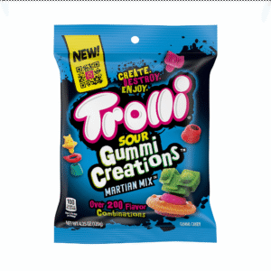 Trolli Sour Gummy Creations (Martian Mix) Peg Bag 4.25oz 12ct