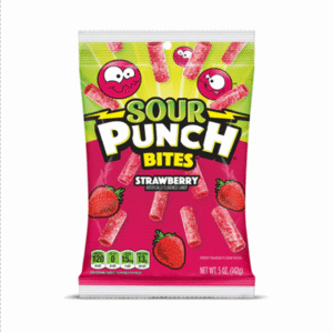 Sour Punch Strawberry Bites Peg 5oz 12ct
