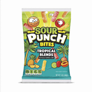 Sour Punch Tropical Bites Peg 5oz 12ct