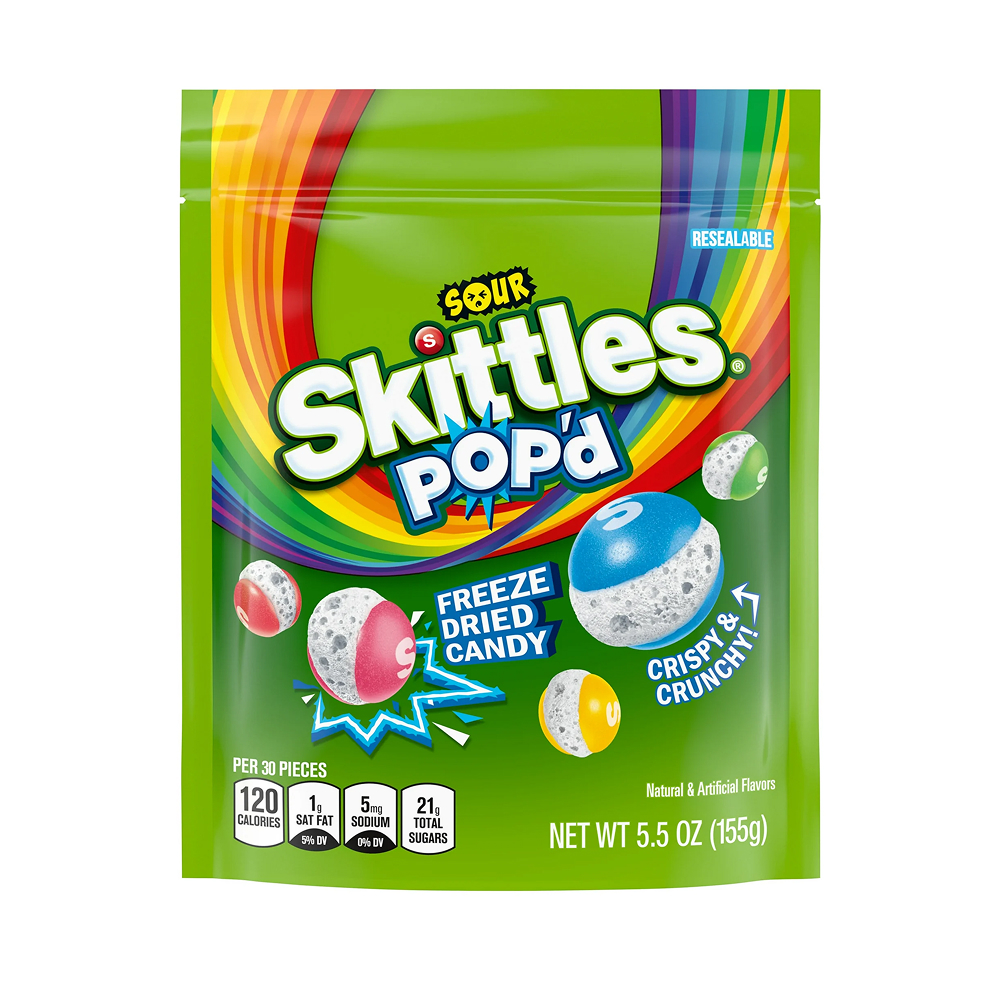 SKITTLES POP’D Sour Standup Bag 5.5oz 8ct
