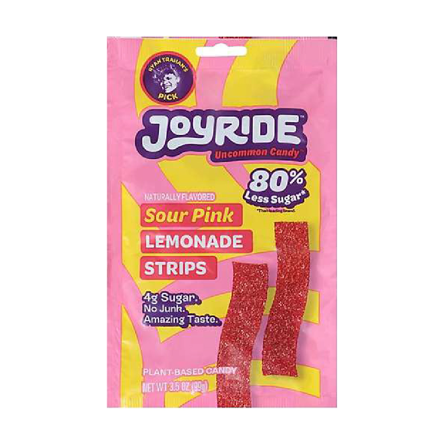 Joyride Sour Pink Lemonade Strips Candy – 3.5oz 10 Pack