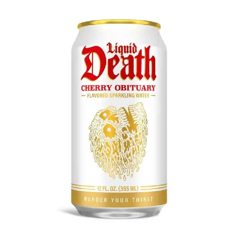 Liquid Death Cherry Obituary Sparkling Water 12oz – 24 Pack