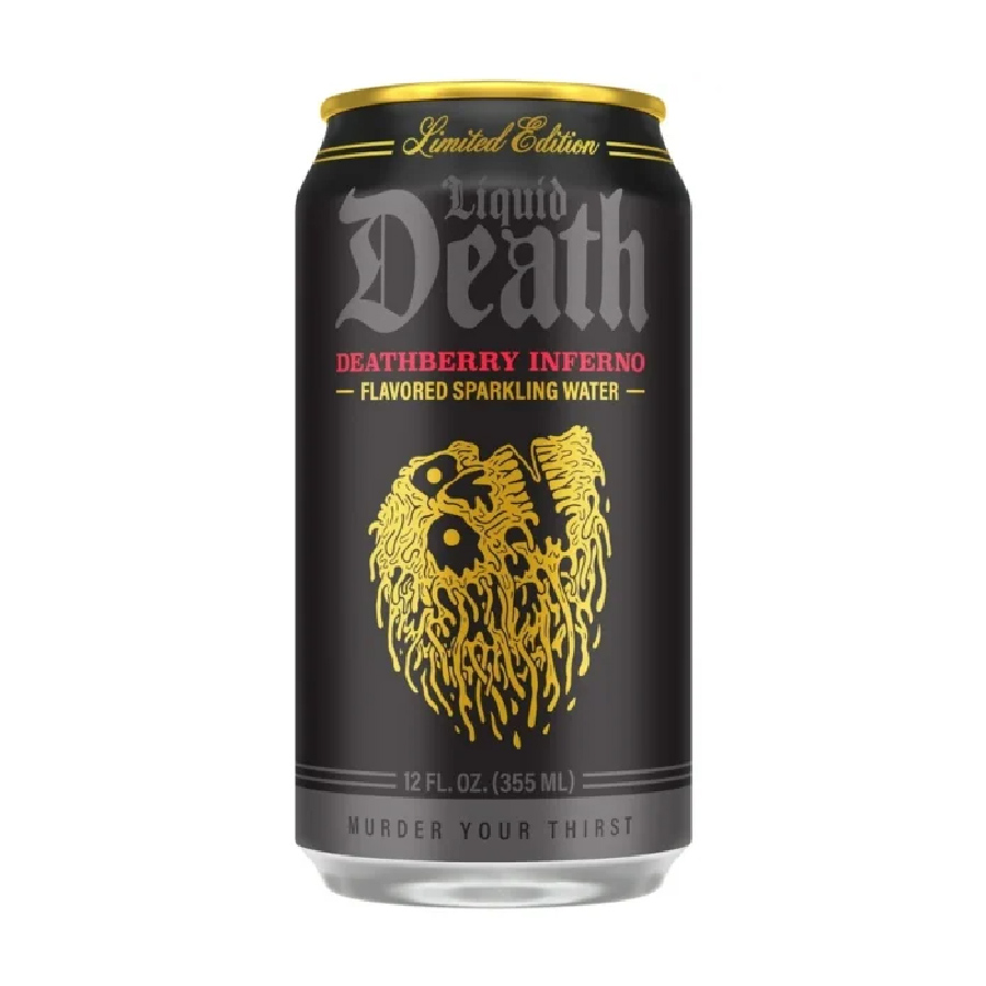 Liquid Death Deathberry Inferno Sparkling Water 12oz – 24 Pack