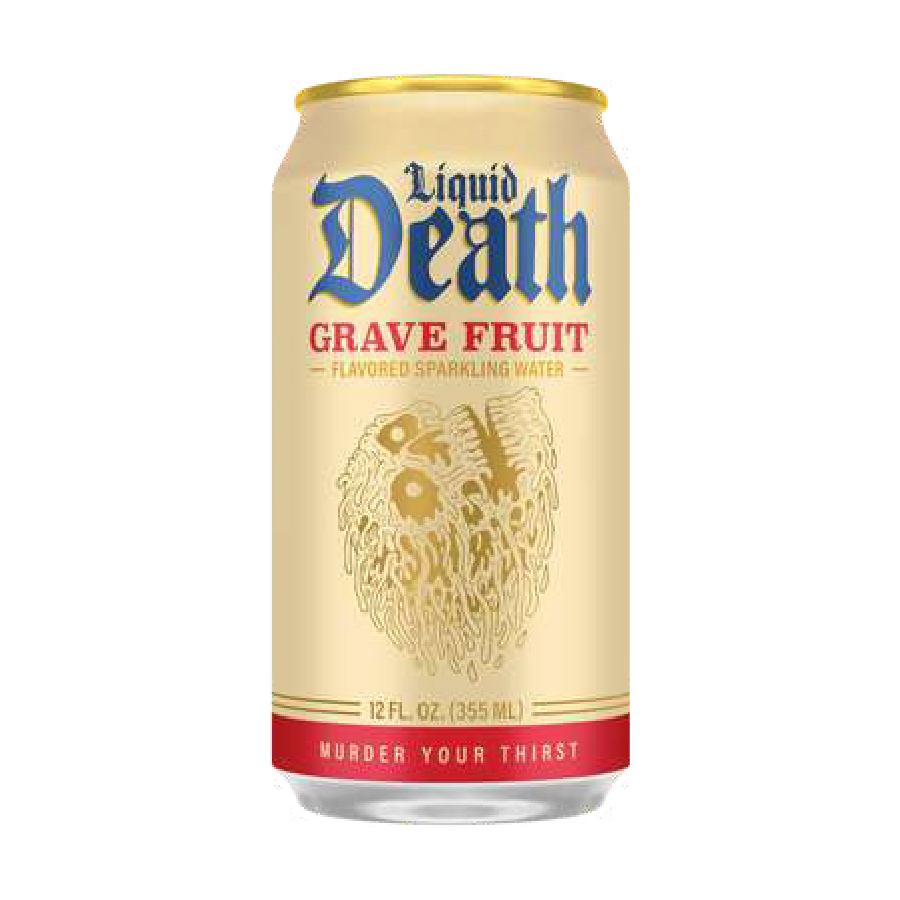 Liquid Death Grave Fruit Sparkling Water 12oz – 24 Pack