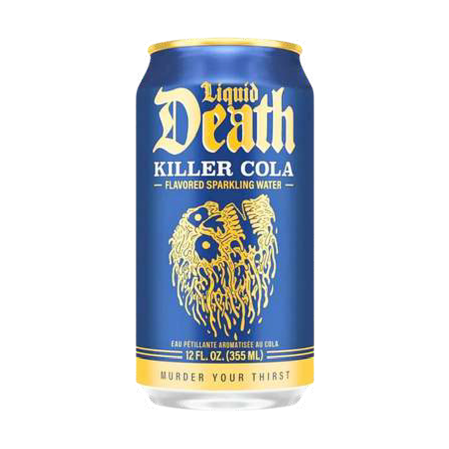 Liquid Death Killer Cola Sparkling Water 12oz – 24 Pack