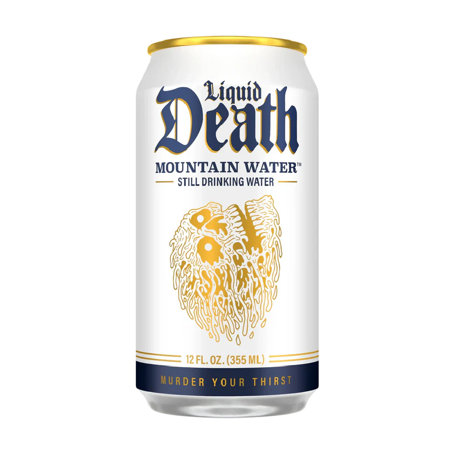 Liquid Death Mountain Water Still Drinking Water 12oz – 24 Pack