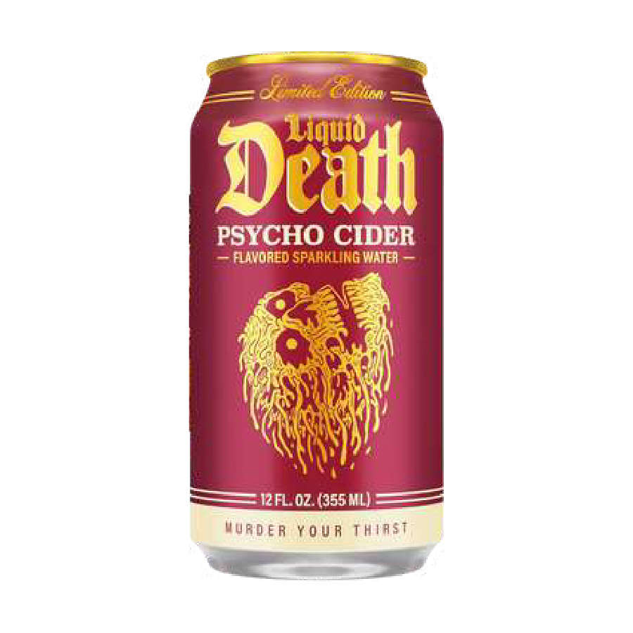 Liquid Death Psycho Cider Sparkling Water 12oz – 24 Pack