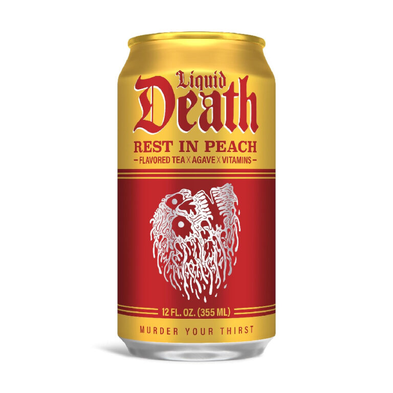 Liquid Death Rest in Peach Iced Tea 12oz – 24 Pack