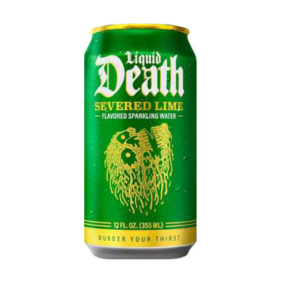 Liquid Death Severed Lime Sparkling Water 12oz – 24 Pack