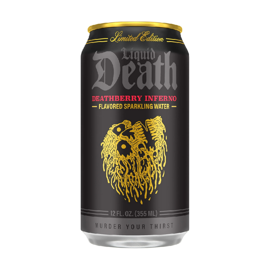 Liquid Death Deathberry Inferno Limited Edition Sparkling Water 12oz – 24 Pack