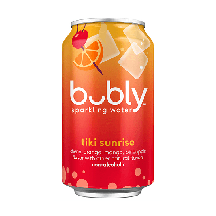 Bubly Tiki Sunrise Sparkling Water 355ml X 8 Cans (Buy 5 Cases Get 1 Case Free)