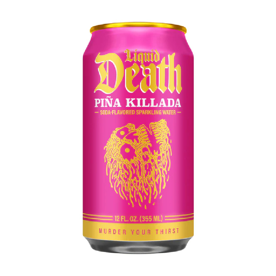 Liquid Death Pina Killada Soda-flavored Sparkling Water 12oz – 24 Pack