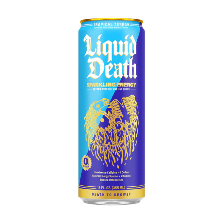 Liquid Death Tropical Terror Sparkling Energy 12oz – 12 Pack